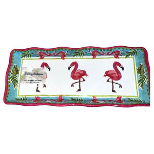Tommy Bahama Pink Flamingo Serving Tray Melamine